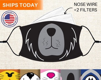 Bear Halloween Mask Etsy - bear face mask roblox template