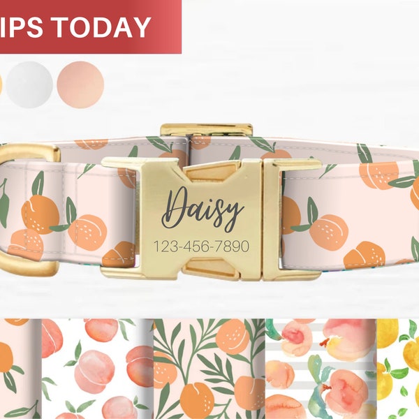 Peach Boho Dog Collar Etsy