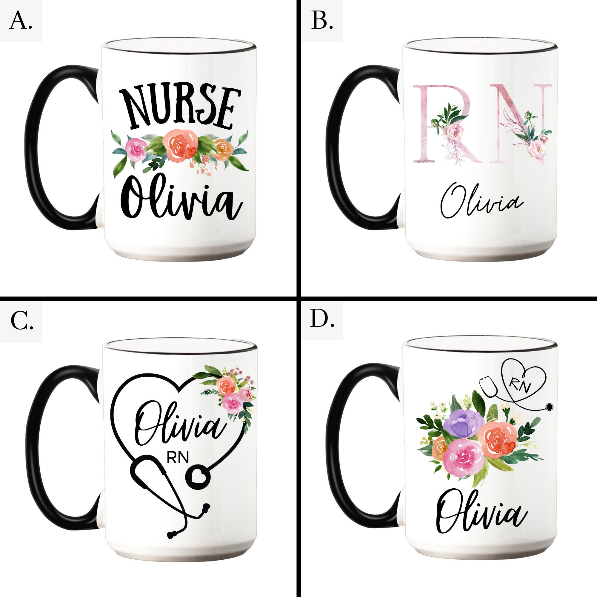 Nurse Mug Personalized RN Gift Nurse Cup RN Name Mug Nurse Etsy UK