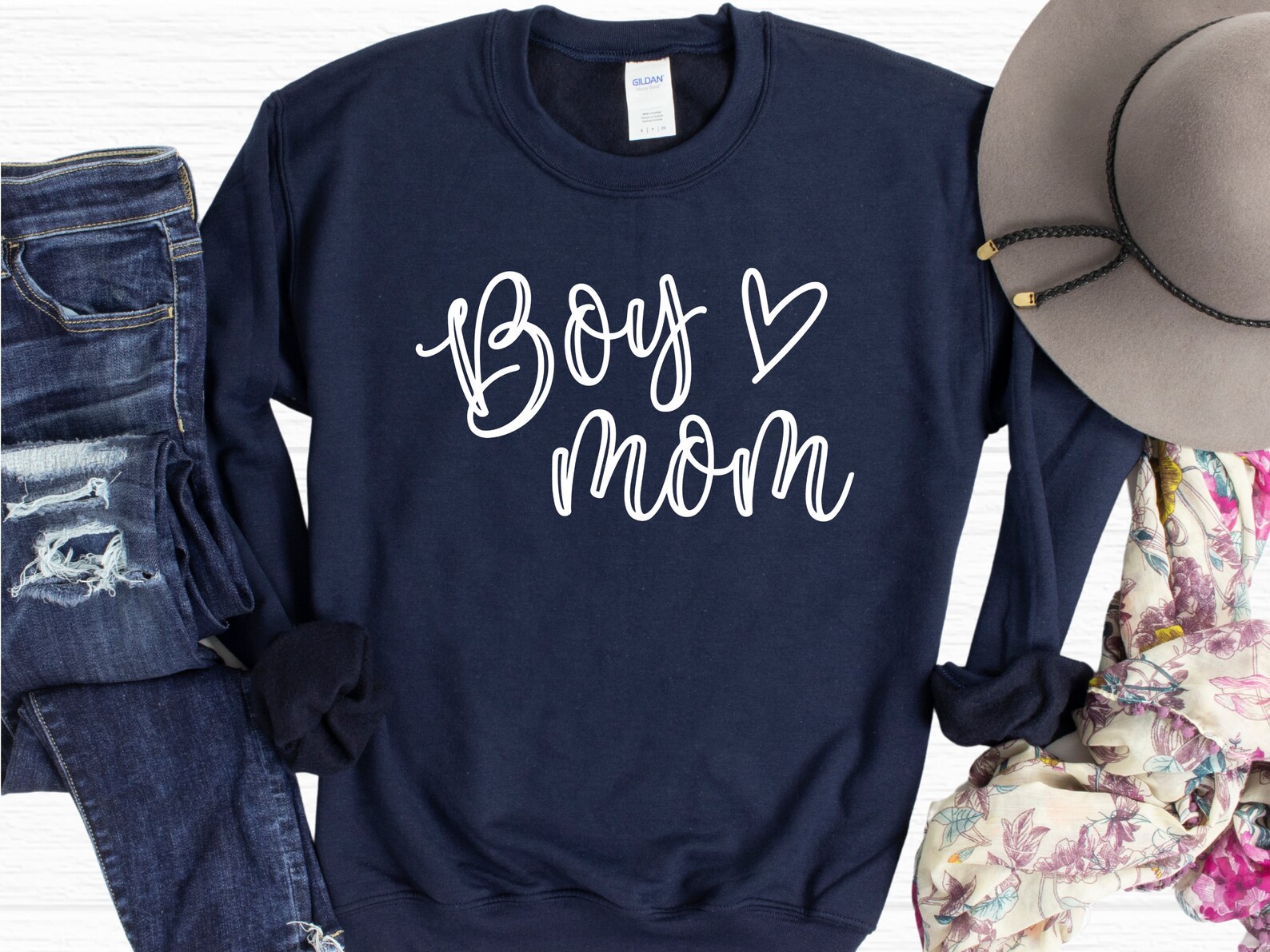 Mom Crewneck Sweatshirt Gift Boy Mom Sweater Mama Pullover Etsy