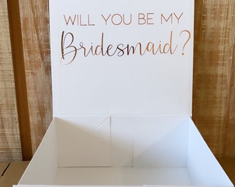 PERSONALISED GIFT BOX | Rose Gold | Bridesmaid Box | Gift Box |Bridesmaid Proposal | Maid of Honour Box | Bridal Party Gifts