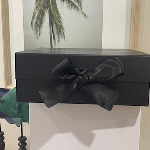 GIFT BOX Satin Ribbon| PREMIUM | Plain | Blank | White | Magnetic Lid | Celebration | Gifting | Craft Box | Present | Birthday | Anniversary