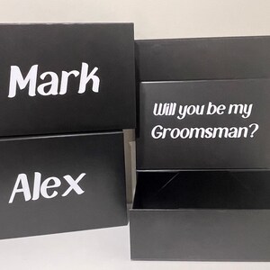 Luxe grote gepersonaliseerde geschenkdoos |  Gouden | Groomsman Box | Geschenkdoos | Beste Man Voorstel Box | Bruidsfeest Cadeaus