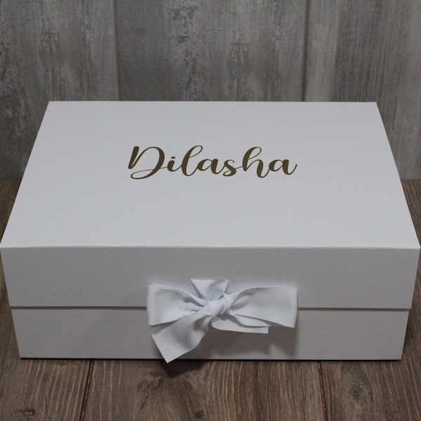 Bridesmaid's The Tribe Box - Bridal Robe, Jellycat Charm, Hair Tie Gift Card Magnetic Gift Box