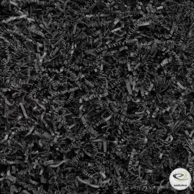 Shredded Food Grade Black Paper to fit our Custom GIFT Boxes Free shipping when purchasing a box from us. image 1