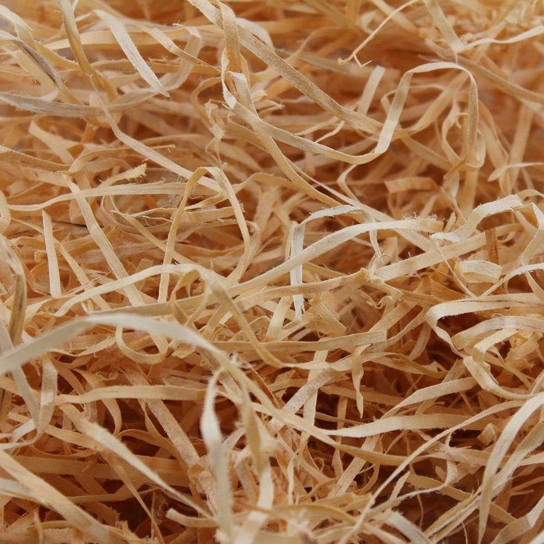 Shredded Wood Wool to fit our Custom GIFT Boxes Free shipping when purchasing a box from us Hamper Packaging Material Gift Box Filler Basket