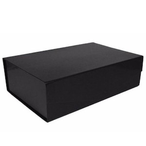 Schwarze Starre Magnetbox Form / Schlichte Blanko Box / Korbbox / Geschenkkorb / Geschenkbox / Brautjungfern box / Zubehör / Passt 2 Flaschen Wein
