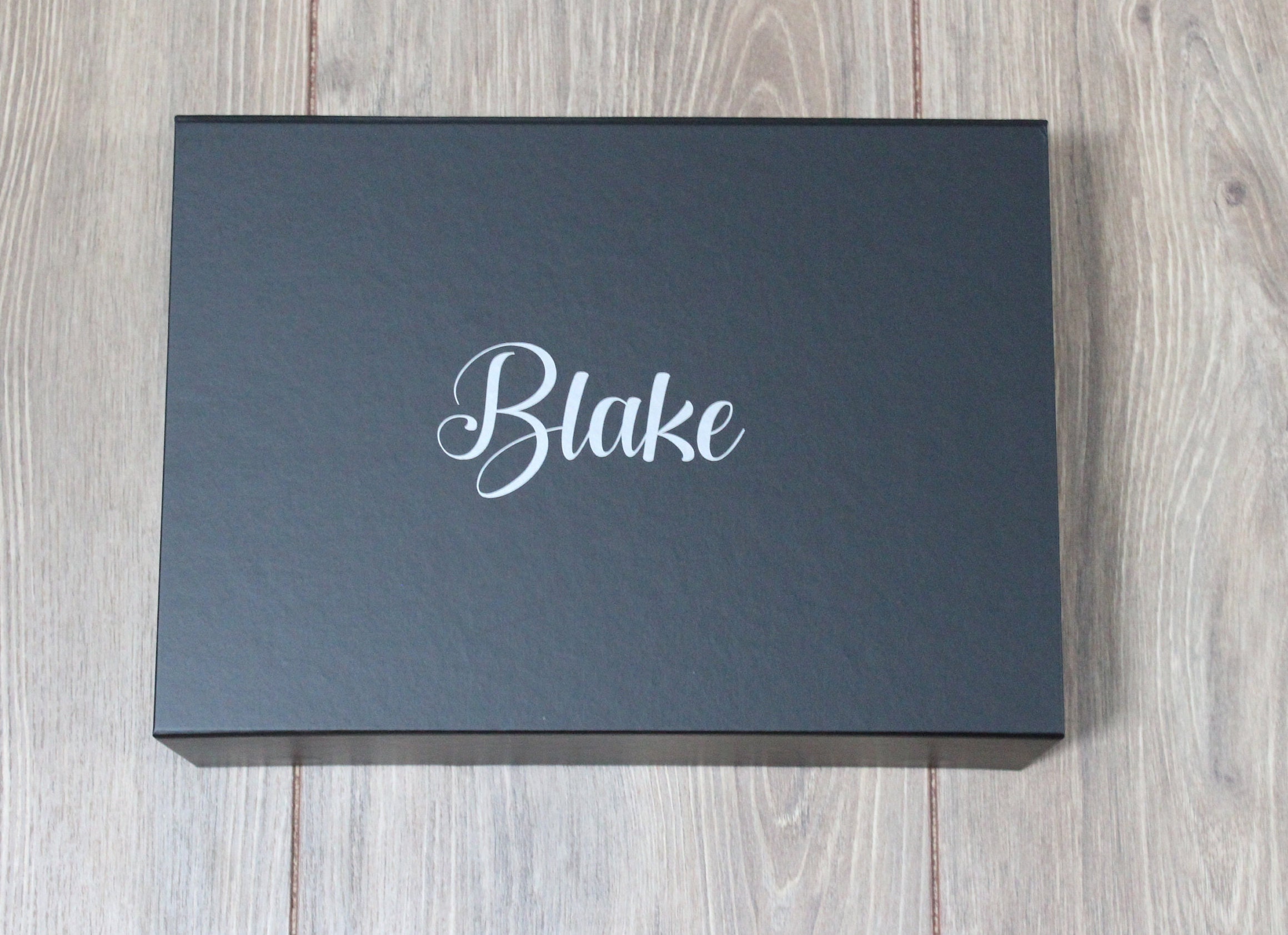 BLACK LARGE Luxury Personalsied Gift BOX Godparents Etsy Australia