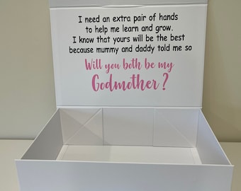 Godparent proposal, be my godparent gift, godparent proposal box, be my godparent, gift box, personalised gift box, thank you godmothe