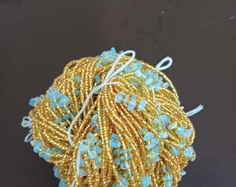 Perline da avvitare in vita/Catena per la pancia/Perline per orologio dimagrante/Perline per il controllo del peso/Multicolore/Perline da donna africana in vita/Brillanti al buio