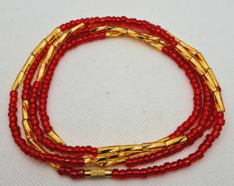 Perline da avvitare sulla vita/Catena per la pancia/Perline per orologio dimagrante/Perline per il controllo del peso/Multicolore/Perline per la vita delle donne africane/Brillanti al buio