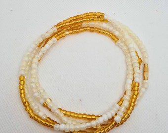 Perline da avvitare sulla vita/Catena per la pancia/Perline per orologio dimagrante/Perline per il controllo del peso/Multicolore/Perline per la vita delle donne africane/Brillanti al buio