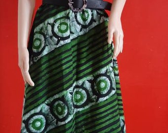 Tie and Dye Maxi Dress| Summer Dress| 100% Cotton| Green|Black Tie And Dye| For All Occasions size| 16|18|Round Neck| Colourful