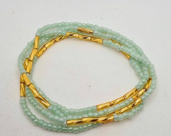 Perline da avvitare per la vita/Catena per la pancia/Perline per orologio dimagrante/Perline per il controllo del peso/Multicolore/Perline per la vita da donna africana/Perline giamaicane.