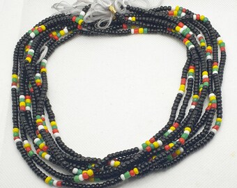 Cuentas para atornillar a la cintura/Cuentas para atar a la cintura/Cadena para el vientre/Cuentas para reloj de pérdida de peso/Cuentas para control de peso/Multicolor/Cuentas para la cintura de mujeres africanas