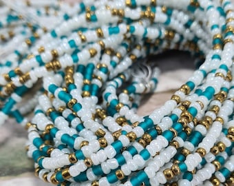 Cuentas de perlas mixtas de hiedra/Cadena para el vientre/Cuentas para reloj de pérdida de peso/Cuentas para control de peso/Multicolor/Cuentas para la cintura de mujeres africanas/Cuentas para la cintura nigerianas.