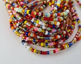 Perline da avvitare sulla vita/Catena per la pancia/Perline per orologio dimagrante/Perline per il controllo del peso/Multicolore/Perline per la vita delle donne africane/Brillanti al buio