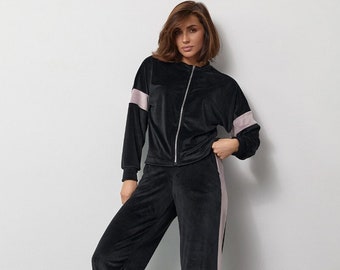 Hue velour hoodie set hotsell