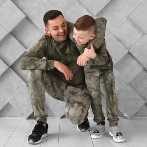 Tracksuits Set For Father & Son, Dad and Boy Gift, Matching Family Tie Dye Outfits Daddy and Me, Family Look Casual Outfits image 8