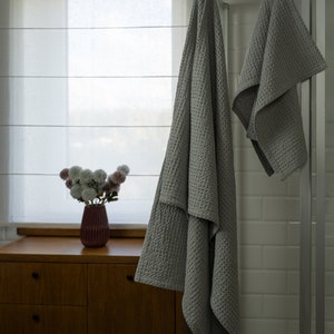 Softend Baby Towel, Organic Rustic Towels, Set of Family Bath Towels, Waffle Linen Big Towels Various Colours image 5