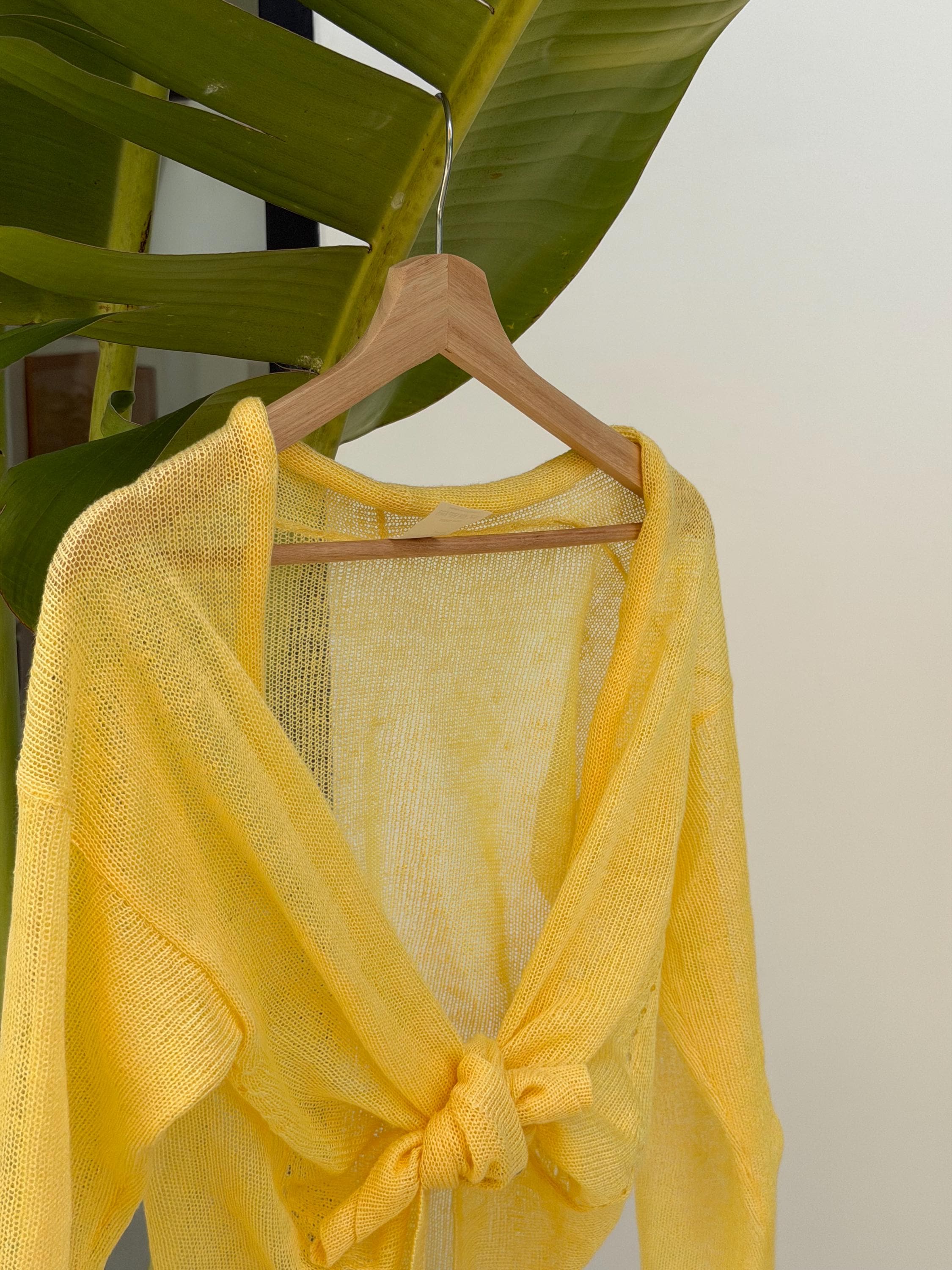 Linen Knit Cardigan for Women – Lightweight Summer Sweater, Boho