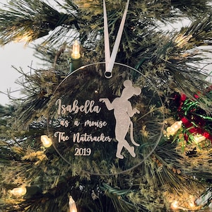 Personalized Mouse Nutcracker Ornament | Nutcracker Keepsake | Gift For Dancers | Ballerina Ornament | Nutcracker Gift | Stocking Stuffer