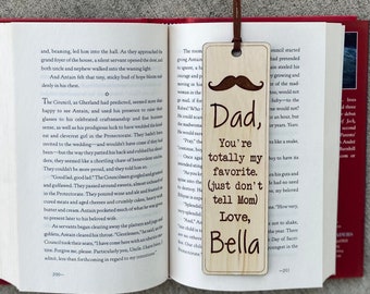 Personalized Father’s Day Bookmark | You’re Totally My Favorite (Just Don’t Tell Mom) | Funny Gift For Dad | Book Lovers Present | Dad Jokes