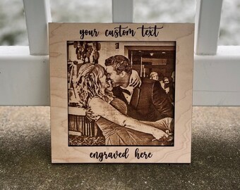 Personalized Engraved Photo | Valentine's Day Gift For Spouse | Anniversary Frame | Gift For Newlyweds | Gift For Couples | Family Gift