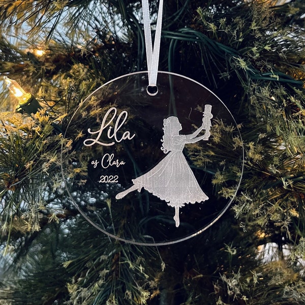 Personalized Clara Nutcracker Ornament | Nutcracker Keepsake | Gift For Dancers | Ballerina Ornament | Nutcracker Gift | Stocking Stuffer