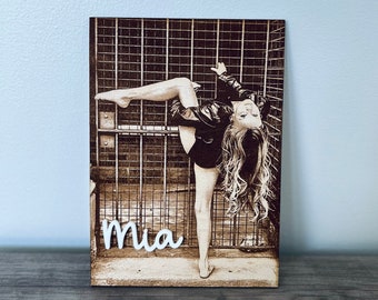 Engraved Dance Photo | Dancer Wooden Portrait | Dance Recital Gift | Dancer Secret Santa Exchange | Dance Keepsake | Gift For Dancers