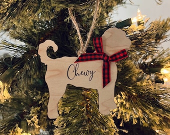 Personalized Doodle Dog Ornament | Poodle Christmas Decoration | Gift For Dog Lovers | Dog Christmas Tree Decor | Golden Doodle/Labradoodle