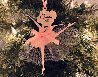 Personalized Ballerina Ornament | Nutcracker Gift | Wooden Ballerina | Gifts For Dancers | Stocking Stuffer | Christmas Tree Decor