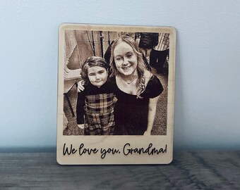 Engraved Photo Magnet | Gifts Under 20 Dollars | Personalized Photo Gift | Wooden Magnet | Mother’s Day Present | Valentine’s Day Gift