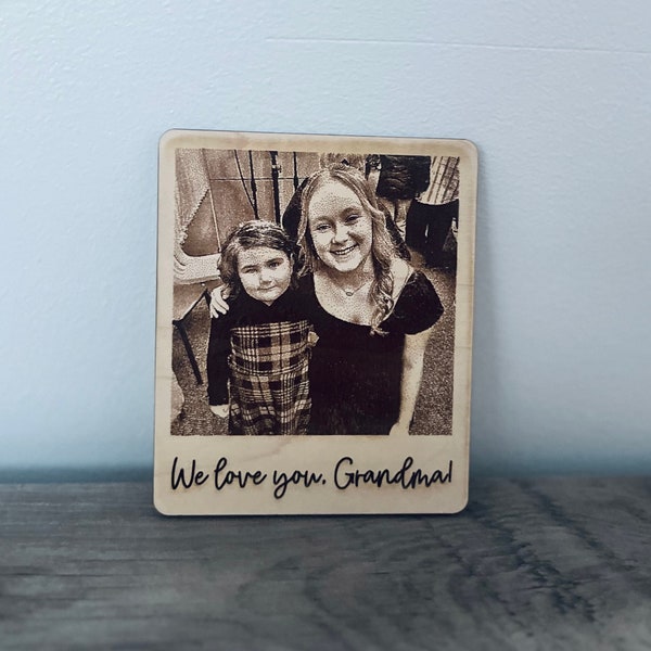 Engraved Photo Magnet | Gifts Under 20 Dollars | Personalized Photo Gift | Wooden Magnet | Mother’s Day Present | Valentine’s Day Gift