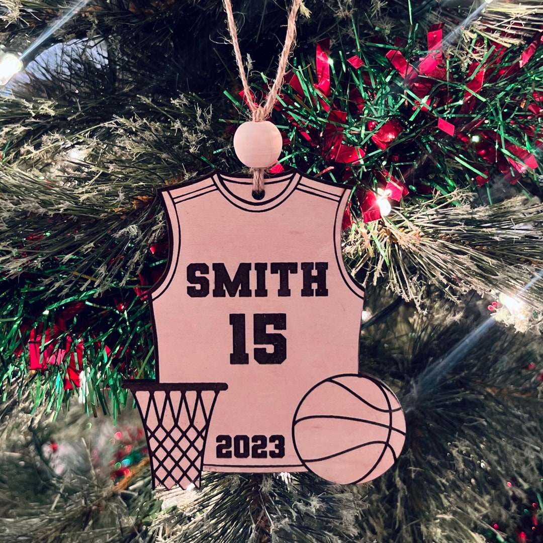 Personalized Basketball Ornament Gift for Student Athlete Stocking
