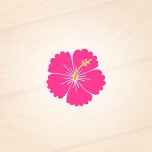 Hibiscus Flower Decal Sticker, Flower Sticker, Hibiscus Vinyl Decal, Tropical Flower Decal, Hibiscus Sticker for Your Car Window