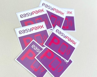 Exterior Windshield Application EasyPark Sticker - Parking App Solution Sticker - EasyPark Parking Sticker - EasyPark App Accessory