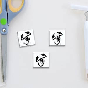 Abarth Decal Sticker Set 3 Pieces – Abarth Car Stickers, Auto Decals for Personalization, Abarth Accessories