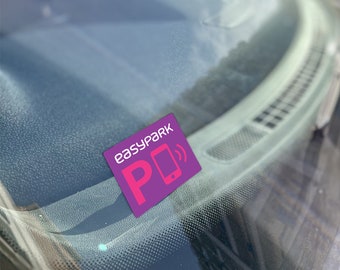 Exterior Windshield Application EasyPark Sticker - Parking App Solution  Sticker - EasyPark Parking Sticker - EasyPark App Accessory