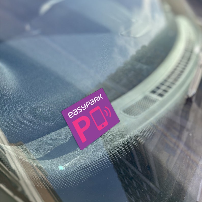 Exterior Windshield Application Easypark Sticker Parking App Solution