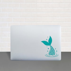 Adesivo per auto con coda di sirena, adesivo per laptop con sirena, adesivo in vinile con coda di sirena, adesivo con coda di sirena