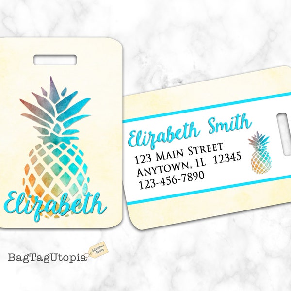 Pineapple Luggage Etsy