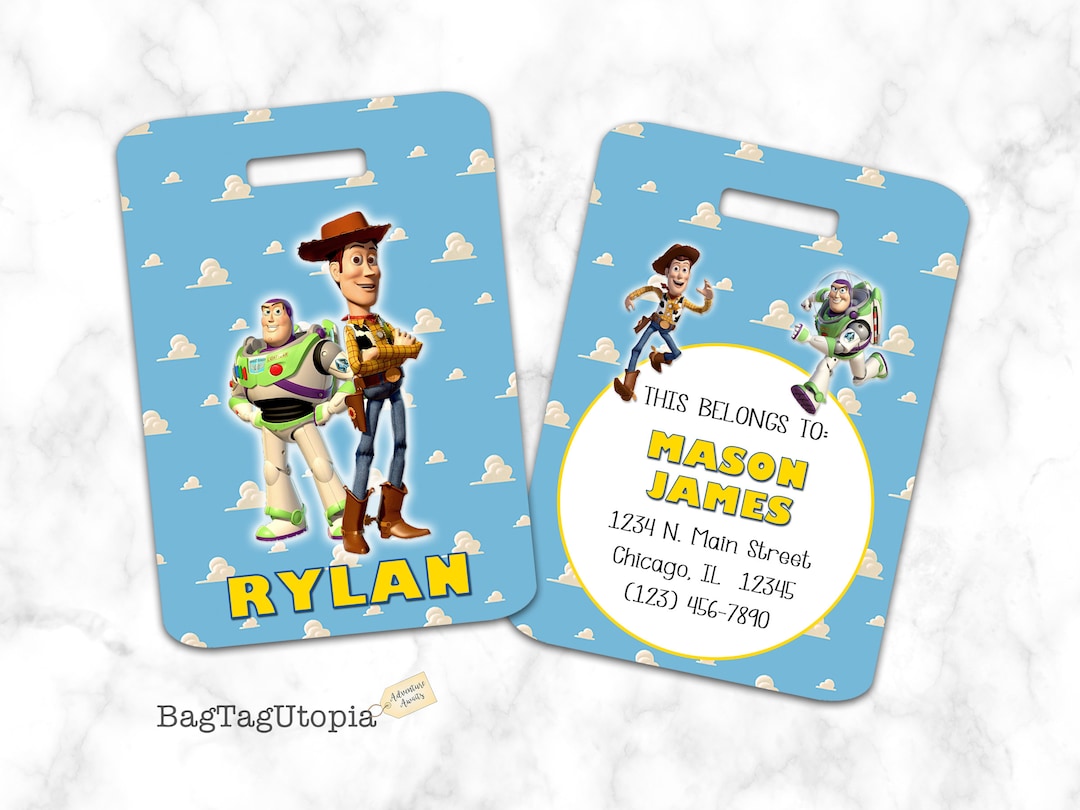 Toy Story Luggage Tag Bag Tag Personalized Etsy