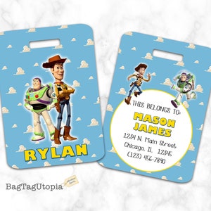 Buzz Lightyear Toy Story Luggage Tag - Etsy