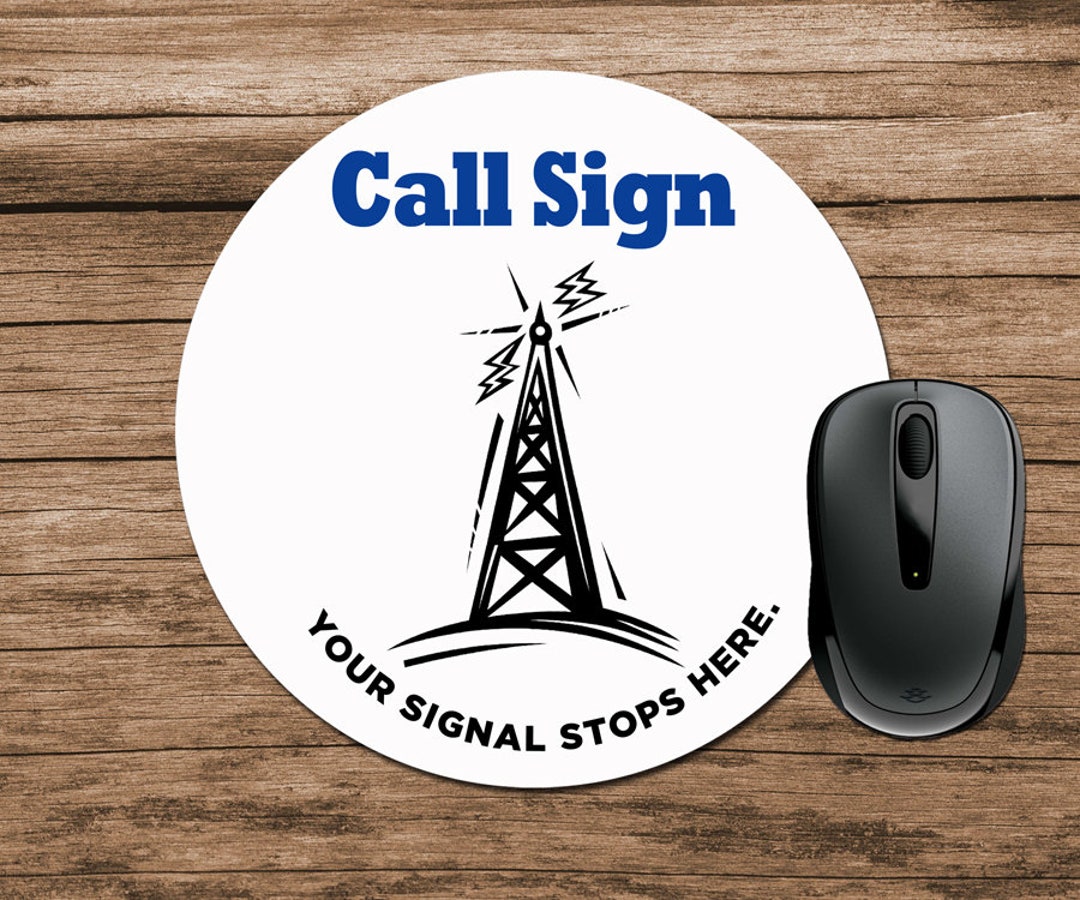 Ham Radio Call Sign Round Mouse Pad - Etsy