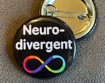 Spilla Neurodivergent, spilla con scritta "Neurodiversity Pride", 1,25"