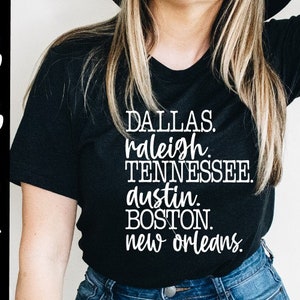 Dallas Svg, Raleigh Svg, Tennessee Svg, Austin Svg, Boston Svg, New Orleans Svg, Dallas Raleigh Tennessee, Boston New Orleans Svg, Cut File
