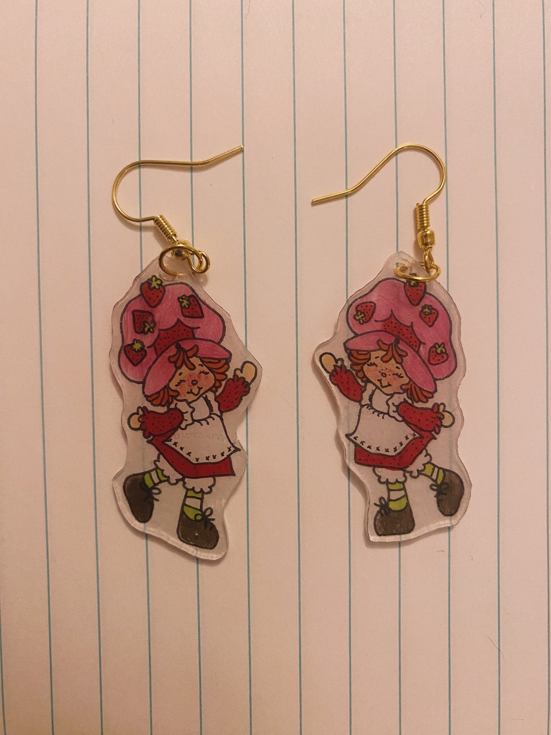 1980s Strawberry Shortcake Earrings Etsy