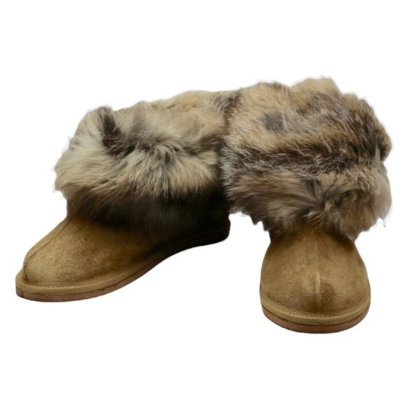 Luxury Ladies tan/beige sheepskin slippers,Bootie ,ladies sheepskin slippers,Beige ,Perfect ladies gift