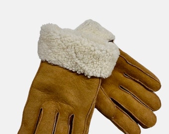 Gants en peau de mouton pour hommes, bronzage, gants de luxe, gants pour hommes, cadeau parfait